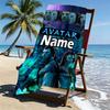 Custom Name Personalized Avatar Print Beach Towel, for Trip Camping Beach Party Home Decor, Birthday Gift for Family & Friends