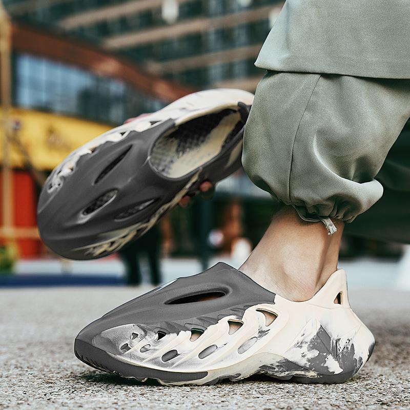 Unisex Beach Sandals EVA Men Women Hollow Garden Shoes Tie-dyed Designer Hole Slippers Sneakers Water Shoes Slip On Slipers