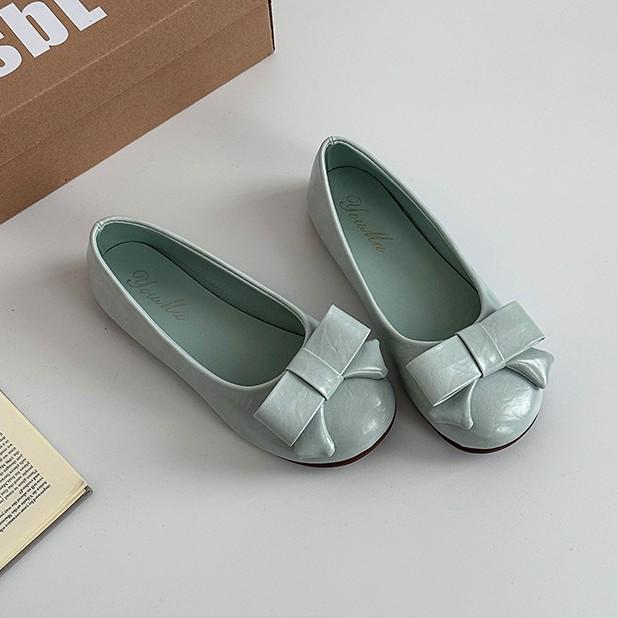 French classic gentle wind versatile round head single shoes women's 2025 summer new bow commuter single shoes ballet shoes