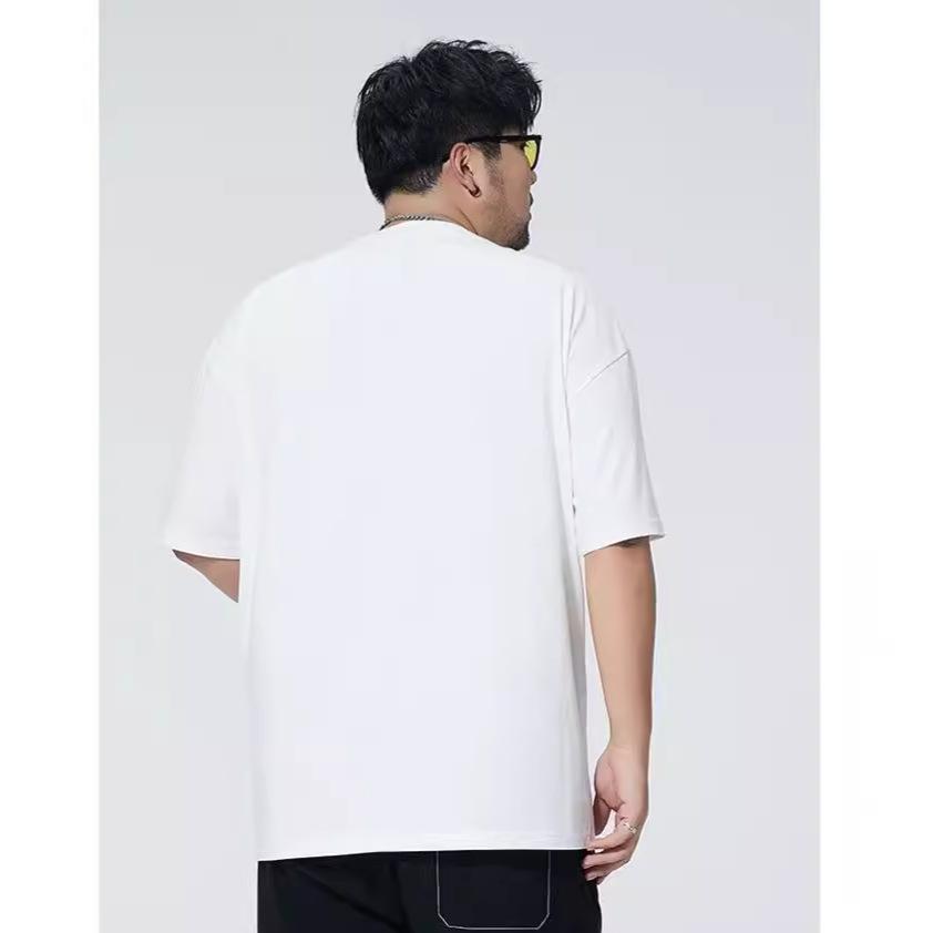 Summer Large Size Men's Clothing Loose Tide Big Fat Short-sleeved T-shirt Men's Hundred Rabbit Printing Top Tide