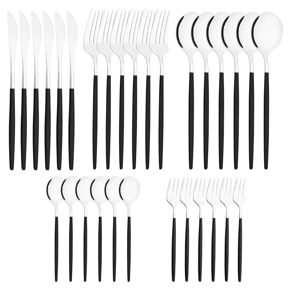 

Hive Mind Cutlery Assortment Set for 6 People Dessert Dessert Forks Dishwasher Wedding Gift 30-piece - Spoons, Forks, Knives, Spoons, - Restaurant,