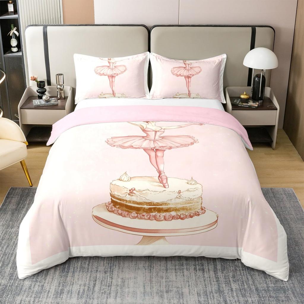 Ballerina Lightweight Duvet Cover Temperament Duvet Set Queen Bedding Bedroom Birthday Gift 3 Piece Set 2 Pillowcases No Quilt