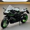 1:9 Kawasaki Ninja Zx-10R Modello Moto da Corsa in Lega Diecasts Metallo Modello Moto Sportiva da Strada Suono e Luce Regalo per Bambini