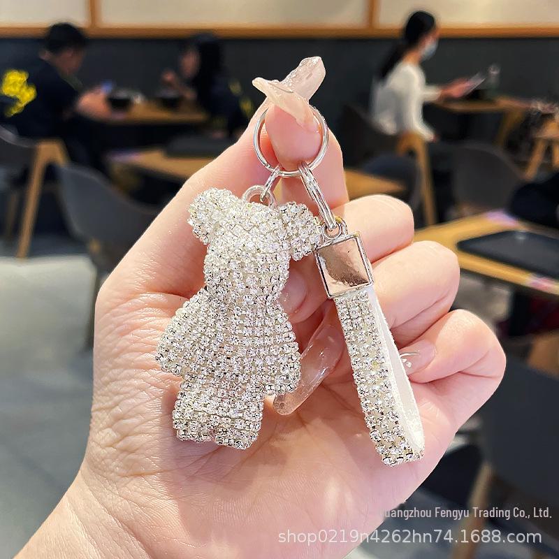 

Изысканный милый брелок в виде бриллиантового медведя для автомобиля и багажа