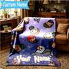 Custom Name Magic Academy Blanket Flannel Blanket for Camping, Hiking, Garden Parties, Picnic Essentials,gift for family and friend