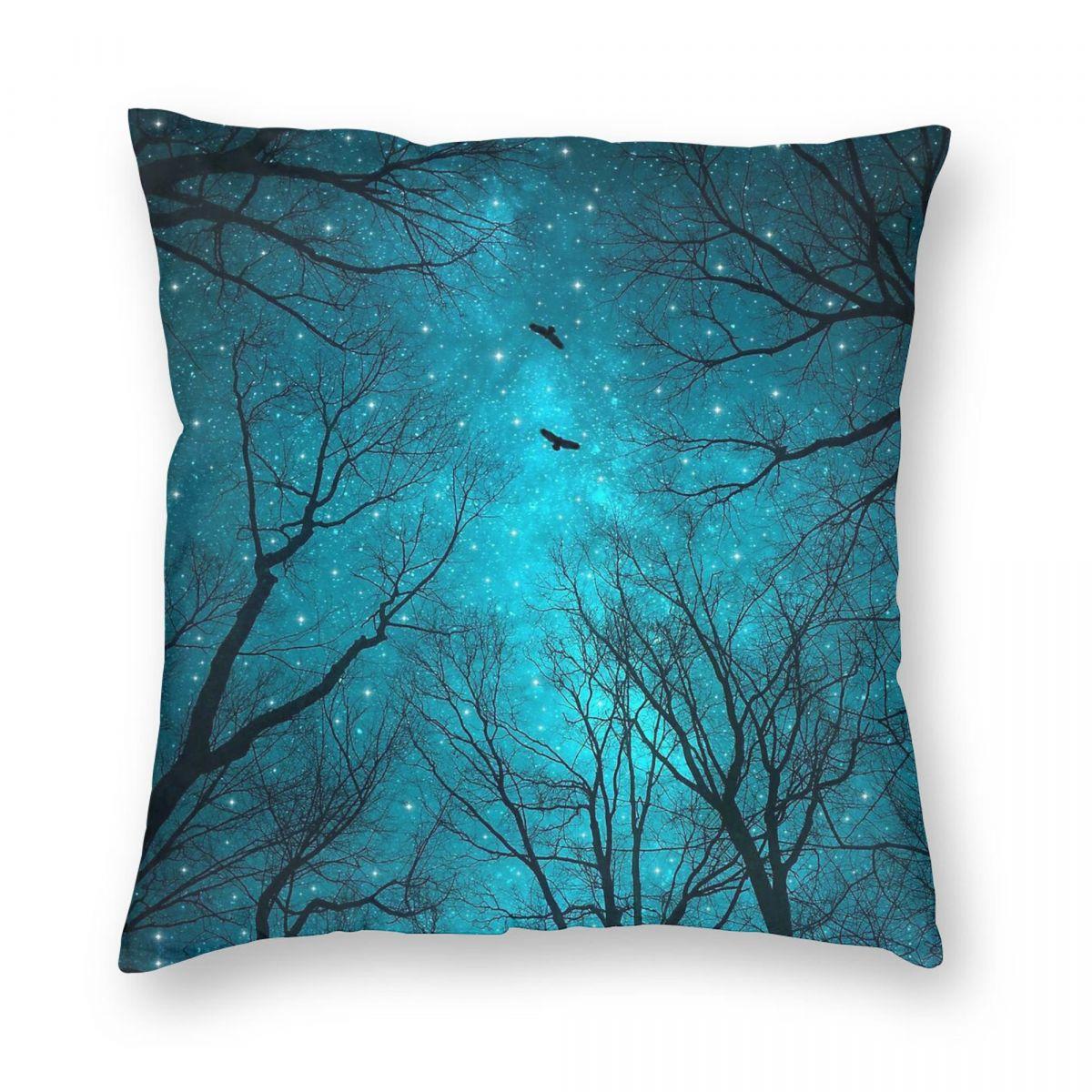 Stars Cant Shine Without Darkness Pillowcase Polyester Linen Velvet Pattern Zip Decor Pillow Case Sofa Cushion Case 30x30cm