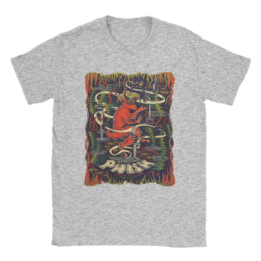 Men Phish Summer Tour 2025 T Shirt 100 Cotton Tops Awesome Short Sleeve Round Neck Tee Shirt Graphic Printed Tshirts