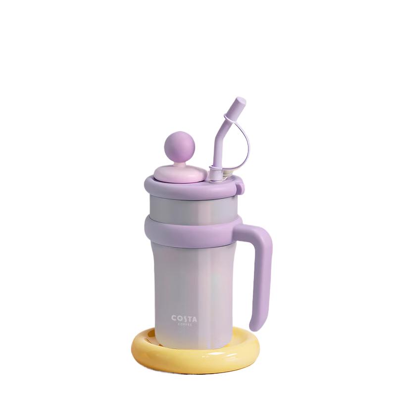 Кружка-термос COSTA Taro Boba Double-Drink из нержавеющей стали 900 мл