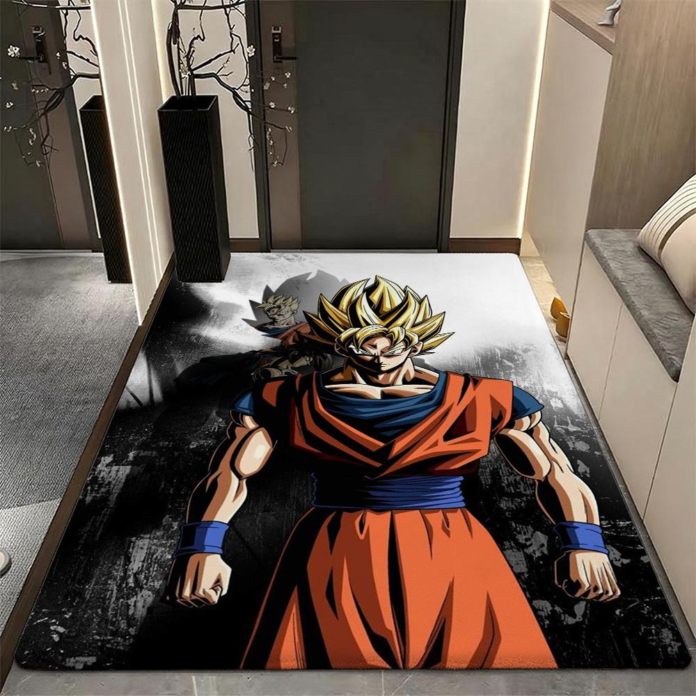 Super Saiyan Goku Patterned Rug Allseason Carpet For Kids Bedroom Play Area Home Decor Valentine'S Day Gift