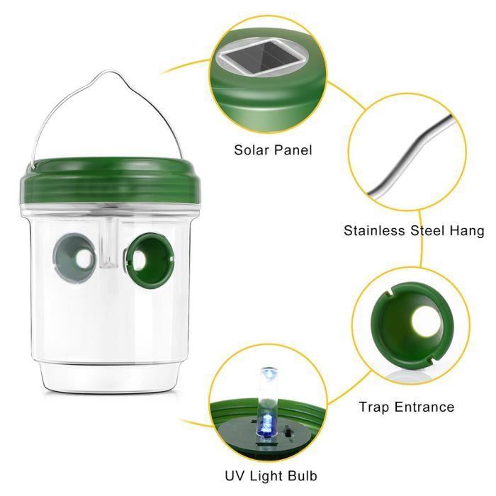 Fly, Wasp, and Mosquito Trap; Insect Trap, Hornets - Solar with LED Light