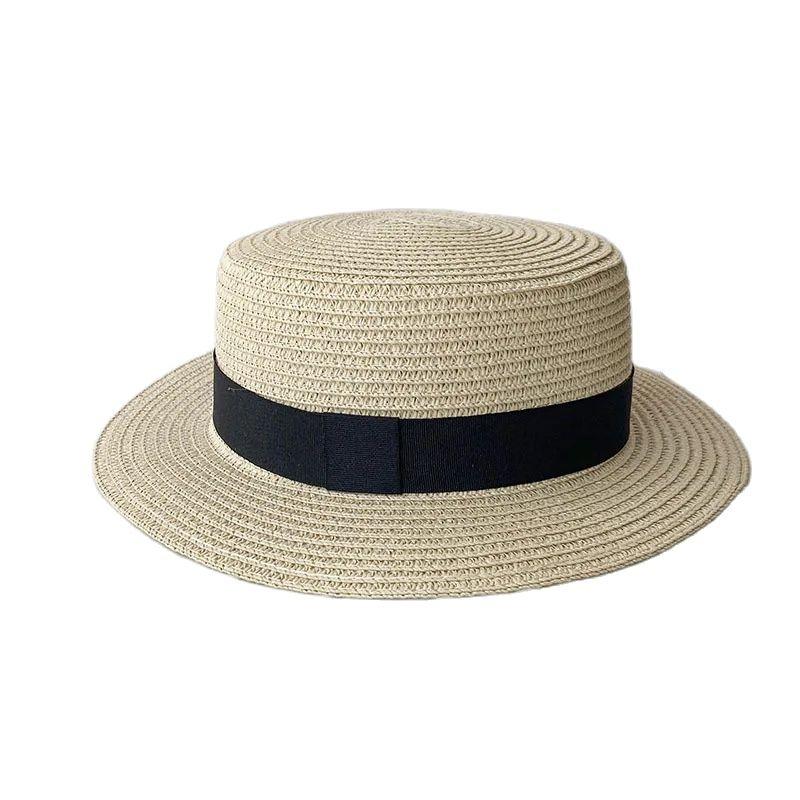 Korean Summer Men's and Women's Top Hats Straw Hats Sunshade Sunscreen Hats Beach Vacation Travel Hat