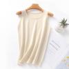 Women's Round Neck Sleeveless Sweater: New Autumn/Winter Knit Top, Versatile Slim Fit Vest for Layering.