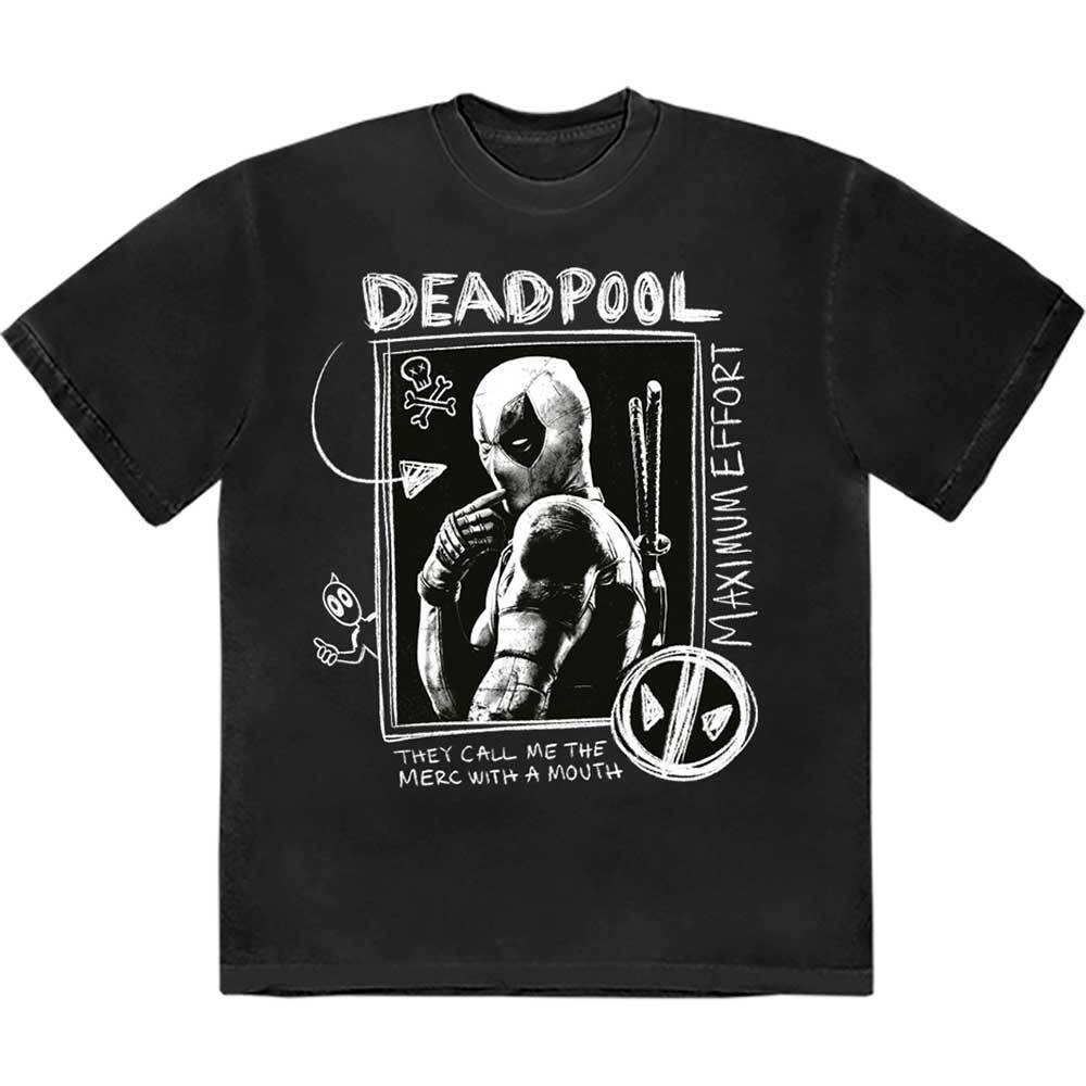 Comics Unisex TShirt Deadpool Merc With A Mouth Max Effort (XLarge) S