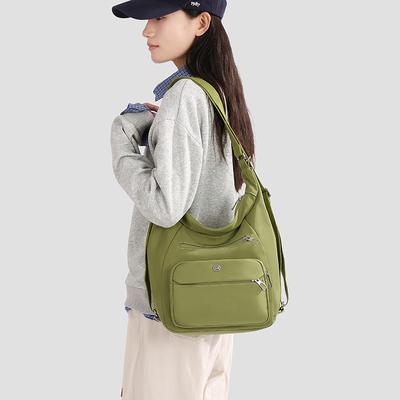 Multi-Pocket Crossbody Bag Solid Color Multi-Function Shoulder Bag