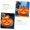 Pumpkin Flame Lights, Outdoor Garden Stake and Hanging Decor, Flickering LED for Halloween Fall Festive