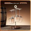 Creative Red Wine Glass Hanging Rack for Living Room Cabinets - Display and Storage Shelf with Ornaments