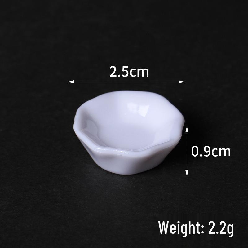 Miniature Tableware Set: Dollhouse Plates & Dishes for DIY Role-Playing Scenarios