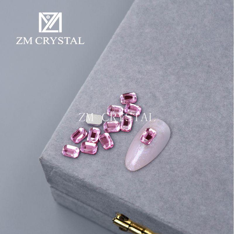 

Export New 4 X6 Small Size Octagonal Color Nail Art Fancy Shape Diamonds Bottoming Drill Gold Bottom Diamond Nail Rhinestone-Sticking [Flats 4x 6 small size octagonal] Pink 20