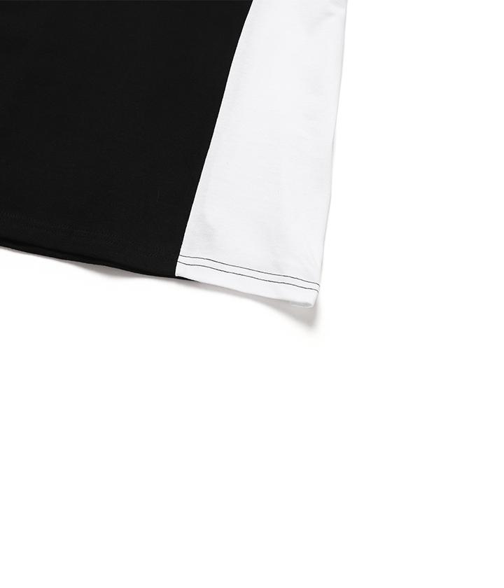 VANNWORKS Sporty Blockcore V-Neck Short Sleeve T-Shirt (Vs0033) Black