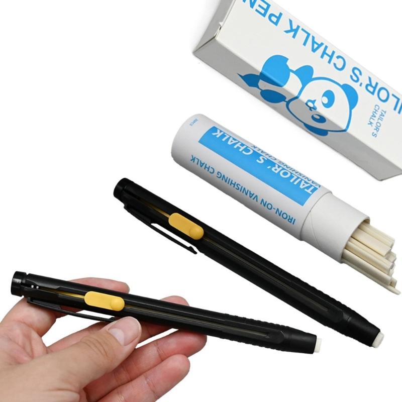 Plastic Fabric Marking Pen Tailor Chalk Pen Includes box of Refills for Fabric Cutting Sewing Dressmaking