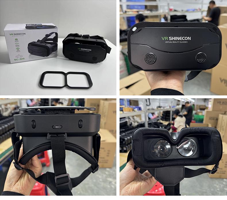 Qianhuan Magic Mirror 3D VR Glasses: Head-Mounted, Compatible with Large-Screen Mobile Phones for Movies & Games.