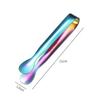 3pcs Stainless Steel Ice Cube Sugar Tongs Thickened Non Slip Bread Meat Fruit Clamp Ice Clamp Tool Cocktail Ice Tongs Coffee Bar