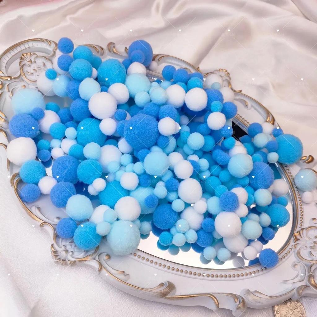 Mehrfarbige Hochelastische Pompons: Gemischte Größen für kreative DIY- und handgefertigte Dekorationen