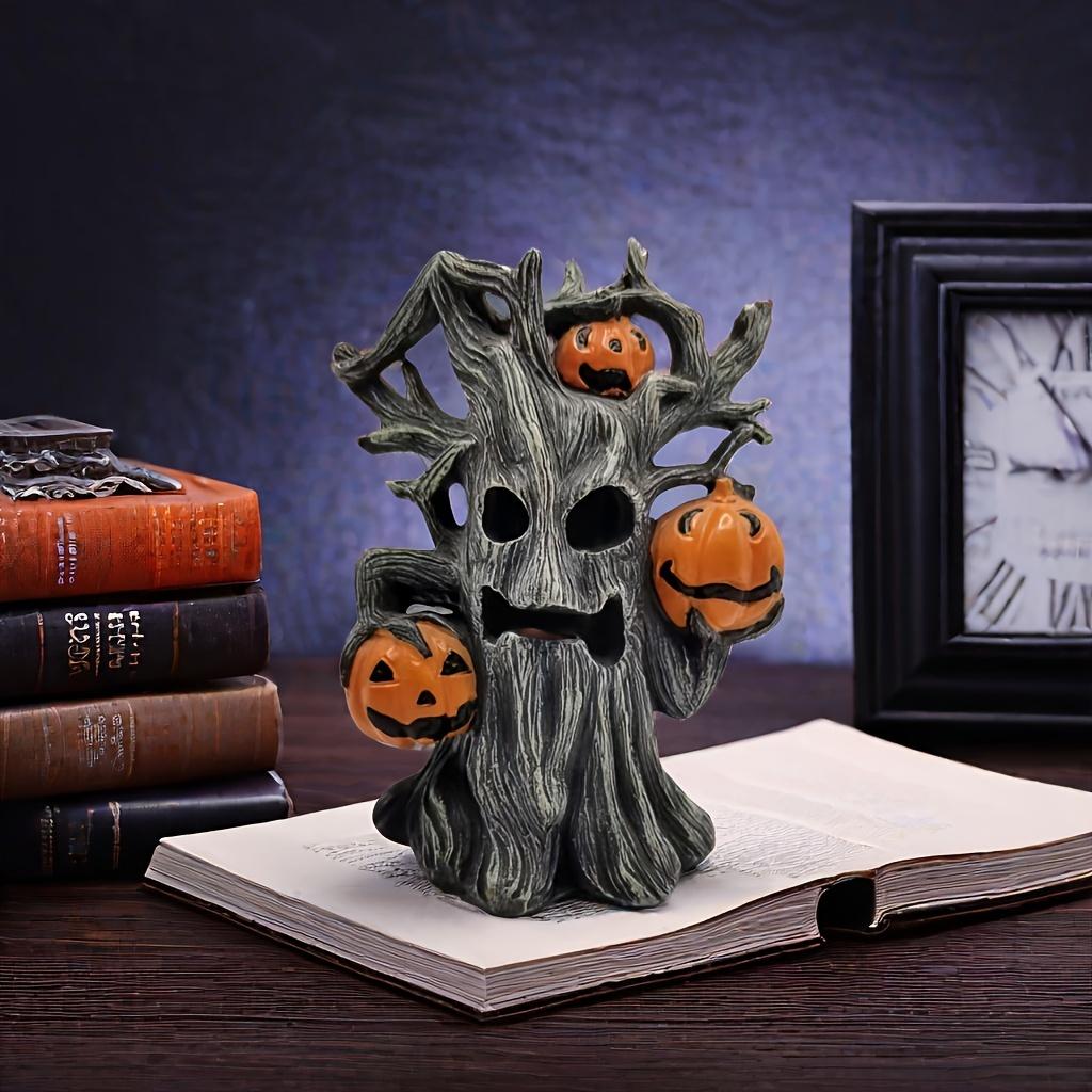Halloween Pumpkin Tree Monster Figurine,Vintage Resin Statue for Home,Office Decor, Perfect for Holiday Display for Christmas,halloween decorations
