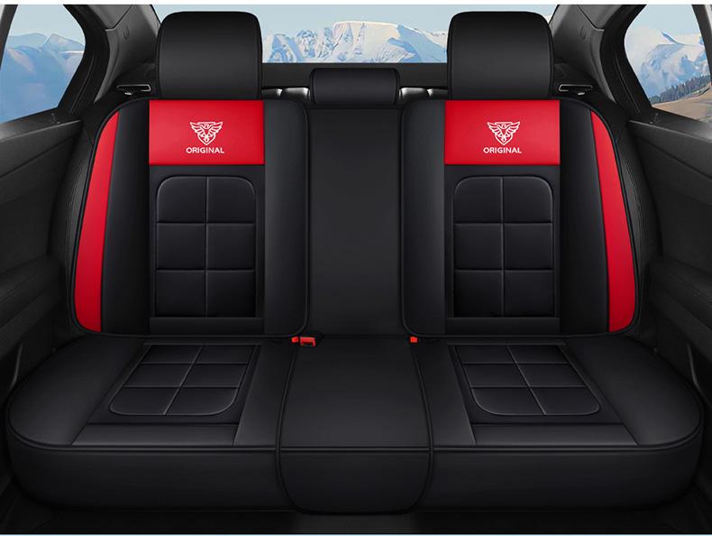 Universal Full-Surround Leather Car Seat Covers - Breathable, Wear-Resistant, Dirt-Resistant, Four-Season, for Five Seats.