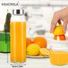 KEMORELA 3/4/6PCS Clear Glass Bottles with Lids 530ML, Reusable Glass Water Bottles with Stainless Steel Cap for Juice Milk Tea