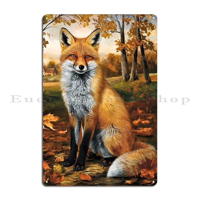 Vulpes Foxes Metal Sign Funny Designs Kitchen Garage Living Room Tin Sign Poster 20x30cm(7.8x11.8inch)