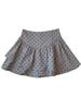 Plus Size Grey Polka Dot A-line Short Skirt for Autumn - High Waist Fluffy Cake Design for Women