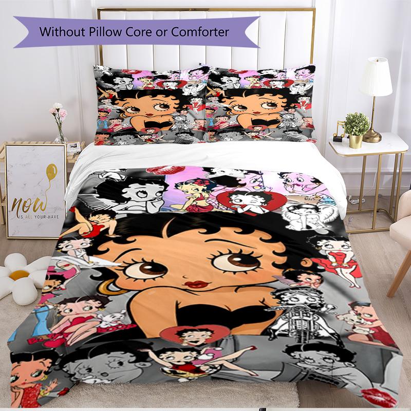 3pcs Duvet Cover Set (1*Duvet Cover + 2*Pillowcase, Without Core), doll Print Soft All‑Season Bedding Set, Home Bedroom Decor Gift