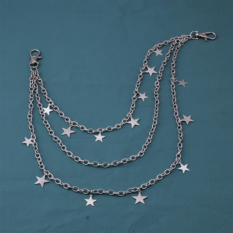Metal Star Pendant Waist Chain for Women Trousers Chain Waist Decorative Chain Casual Waist Ornaments Girl Birthday Gift