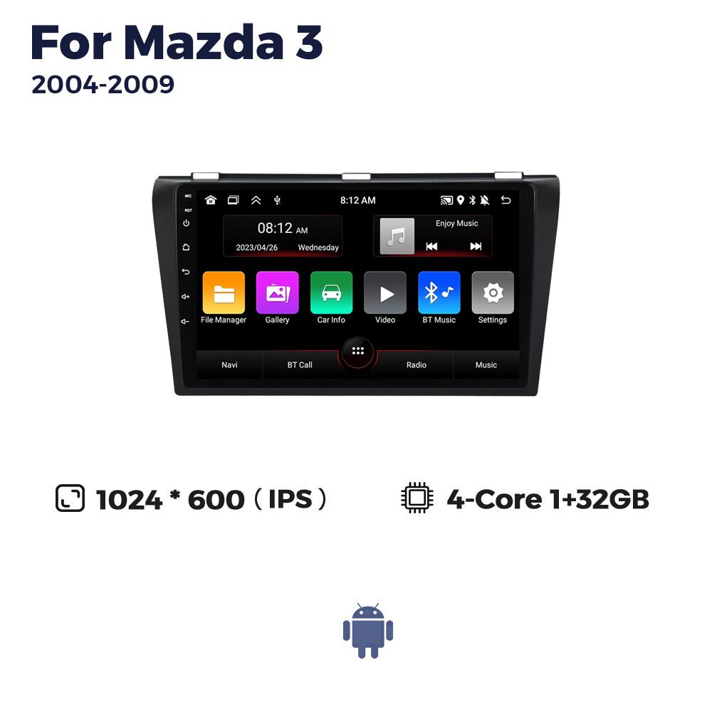 

Navifly 2Din автомобильное радио Android Auto Carplay для Mazda 3 2004-2009 мультимедийный проигрыватель Авторадио GPS навигация BT стерео головное устройство
