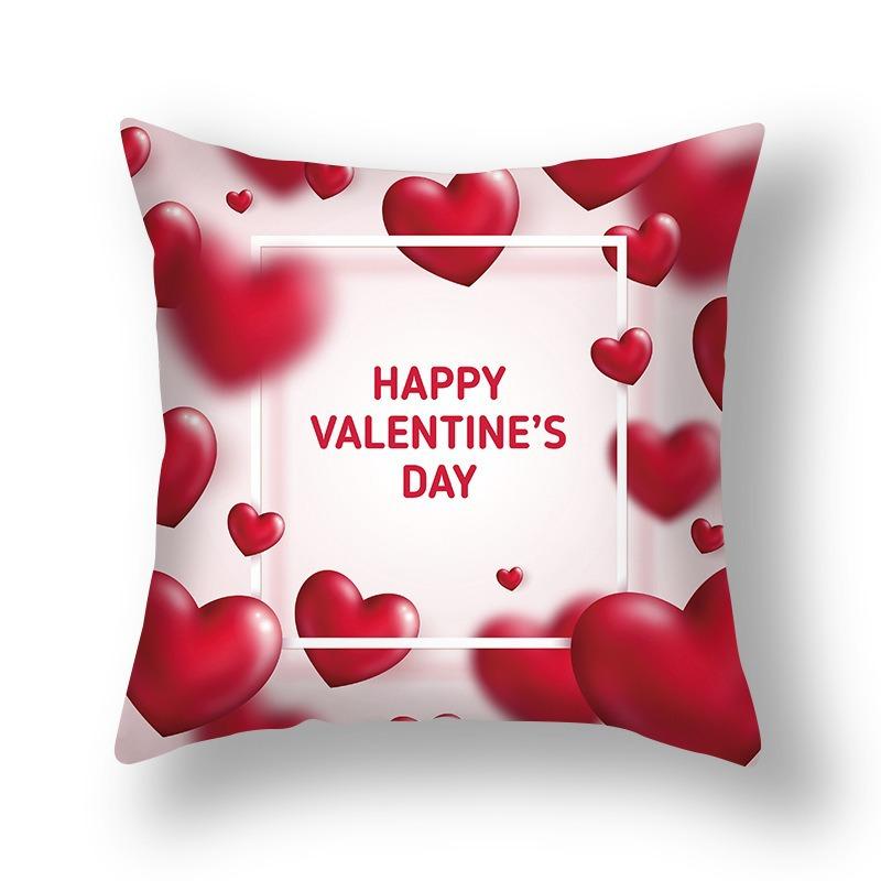 New Valentine's Day Pillow Cover Home Pillow Cushion Sofa Cushion Linen Pillow Cover
