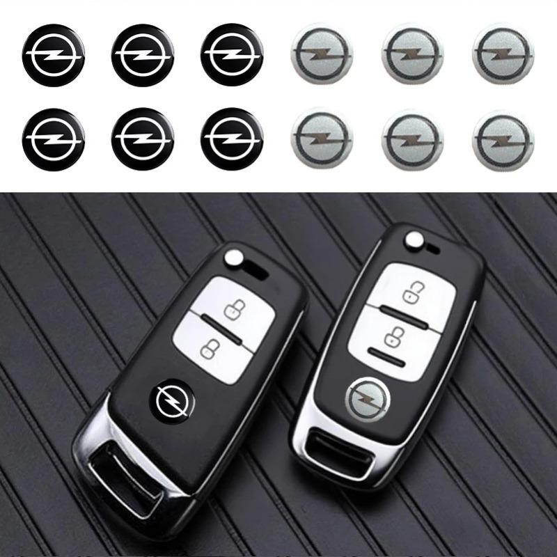 Pegatinas Emblema para Llavero Opel de 14 mm - Insignia Metálica Compatible Corsa/Astra/Mokka/Insignia, Cubiertas de Botón de Repuesto Anti-arañazos
