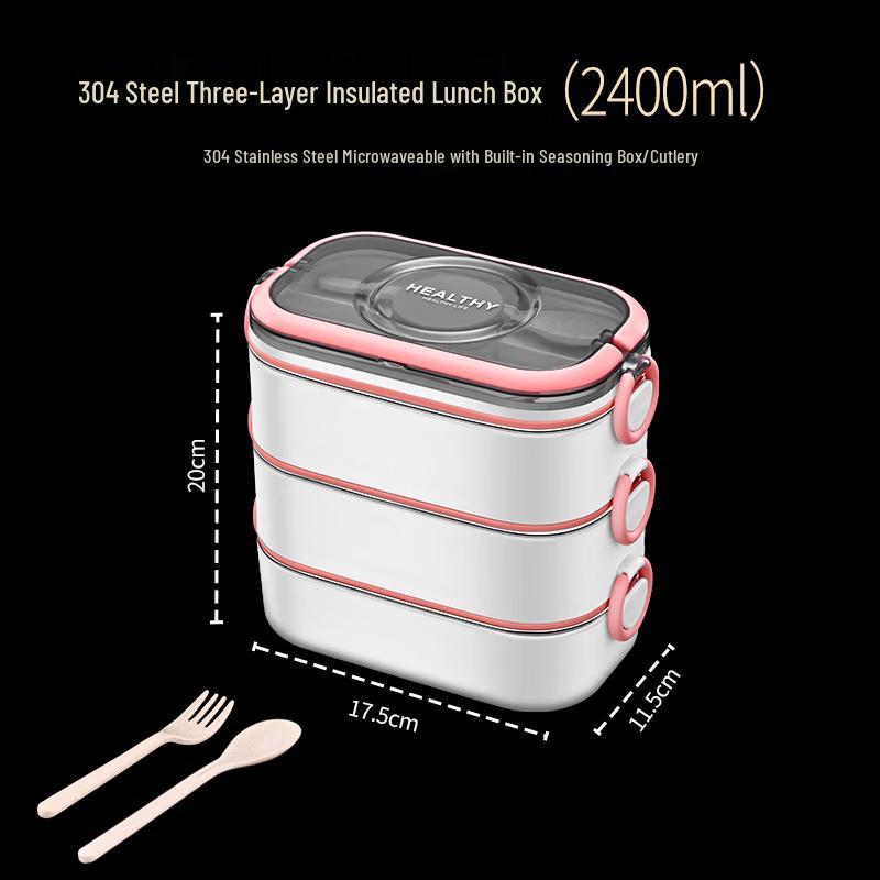 

cmaos 304 Stainless Steel Multi-layer Portable Heating Lunch Box