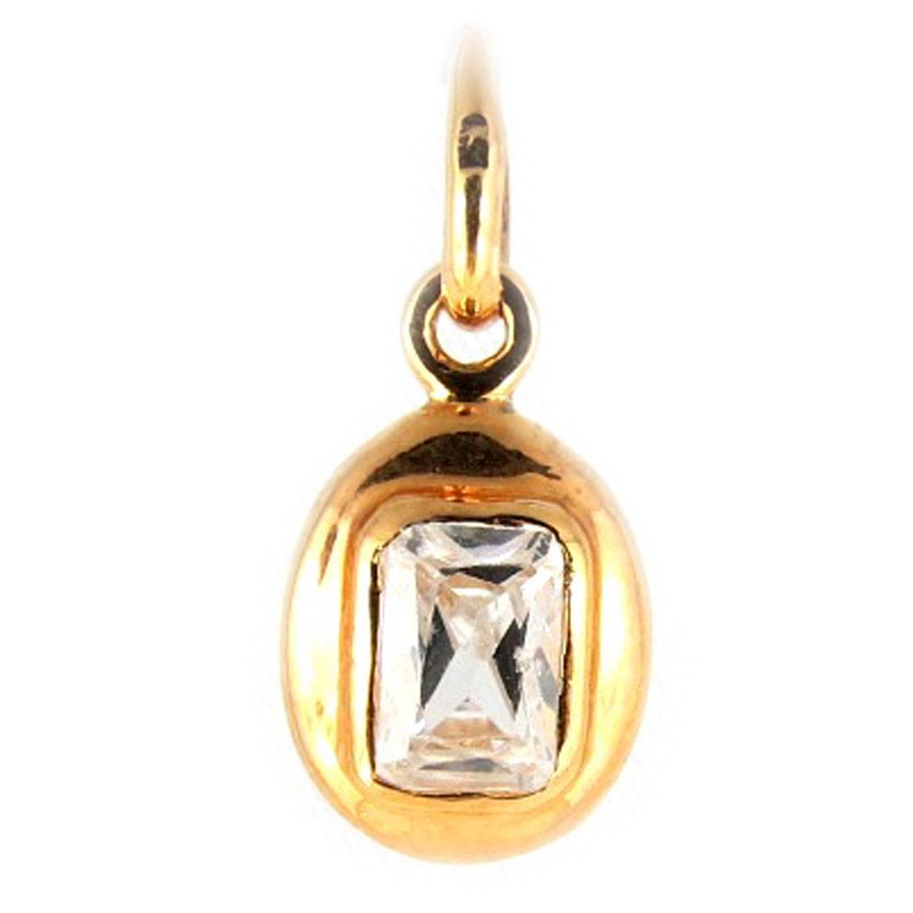 Les Trésors De Lily [D9522] - Pandantiv Placat cu Aur 'Esențial' Alb