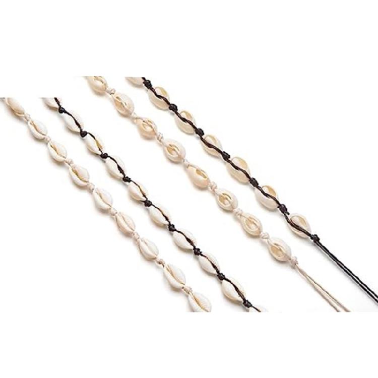 Bracelets de Coquillages Chevillettes Perles de Coquillages Naturels Collier Bijoux pour Hommes