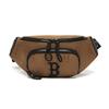 Artificial Leather Sling Bag, Shoulder Bag, Crossbody Bag Regular Unisex Coffee Casual