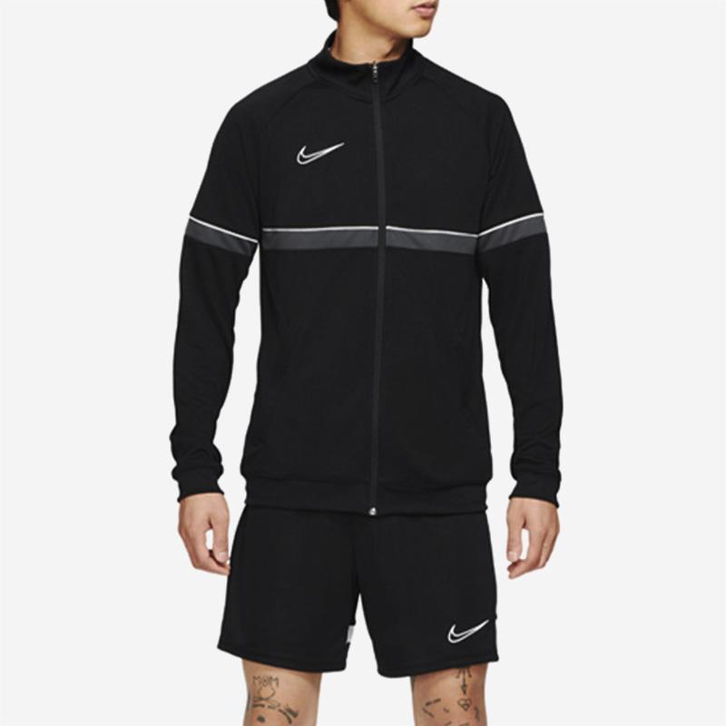 Nike Striped Color-Block Outdoor Zip Jacket Men Outerwear Black CW6113-014