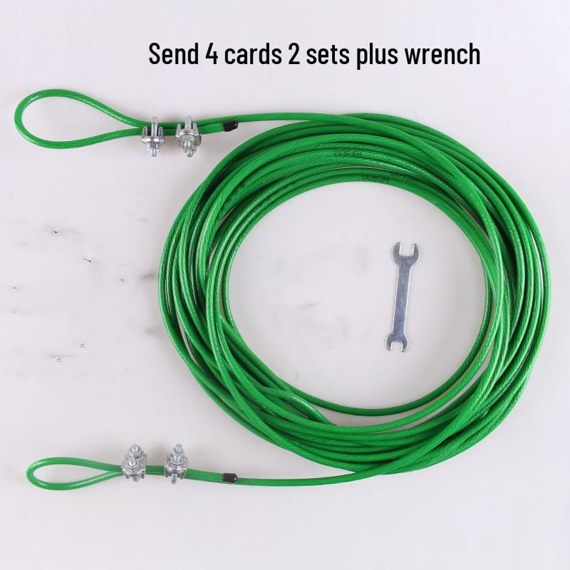 Quilt & Clothes Drying Line - Indoor/Outdoor Plastic-Coated Steel Wire
