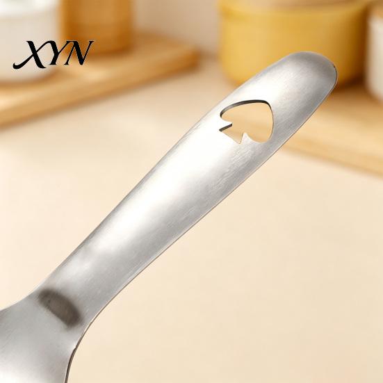 Leichtes Utensil für Picknick 5-in-1 Edelstahl-Schlitzlöffel, Multifunktions-Küchenwerkzeug mit Reibe, Sieb, Anti-Rutsch-Griff Kochlöffel