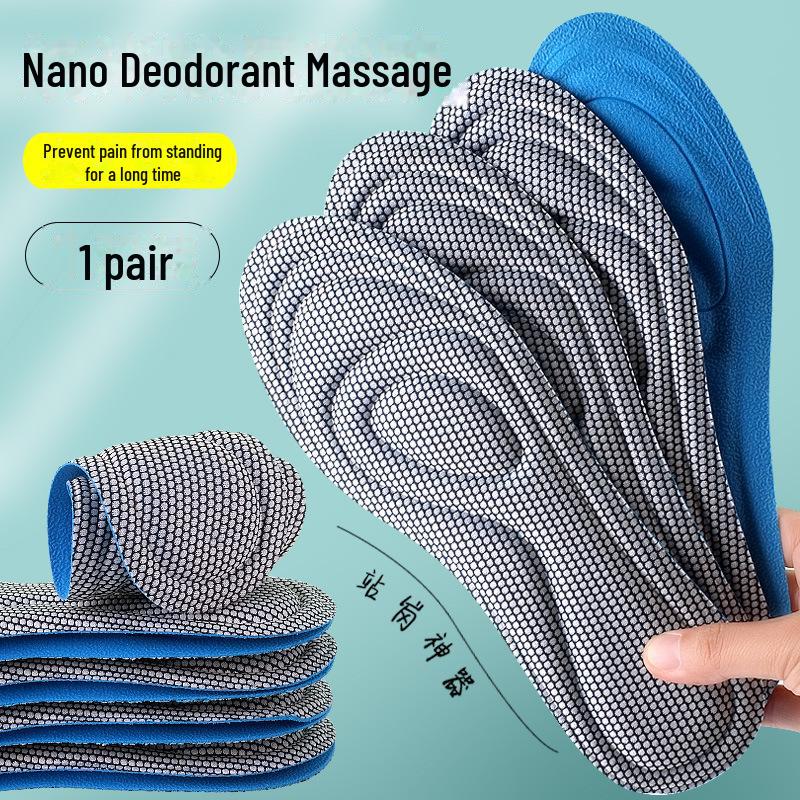 High-Elasticity Shock-Absorbing Sports Insoles: Sweat-Absorbing, Deodorizing Massage Insoles for Comfort and Performance.