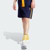 Adidas Originals Three Stripes Color Block Logo Elastic Waist Straight Leg Shorts Men Shorts Dark-Blue IM4459