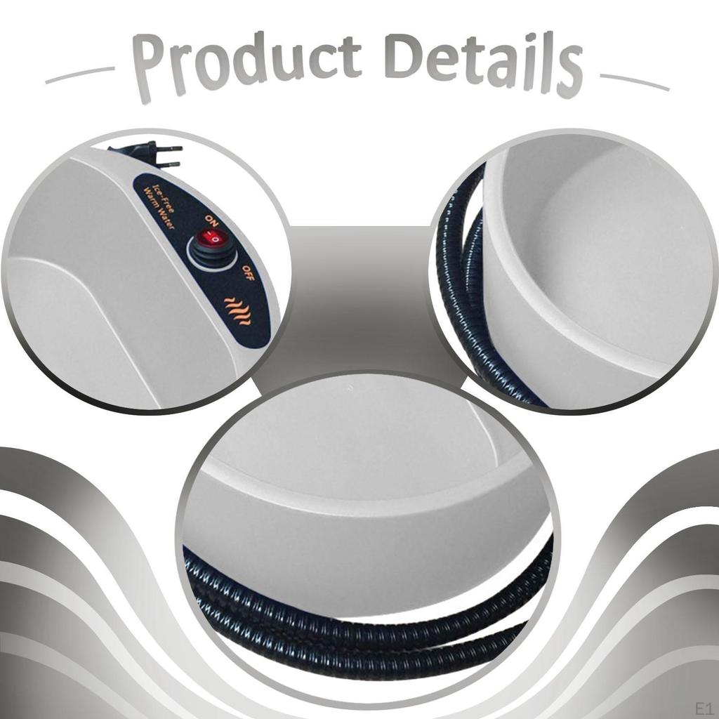 Heated Water Bowl Dog Provides Drinkable in Winter Pet Drinker for Dogs Cats