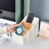 New 4 Grids Remote Controller Storage Box Cosmetic Storage Plastic Desktop Storage Box Multifunction TV Remote Holder