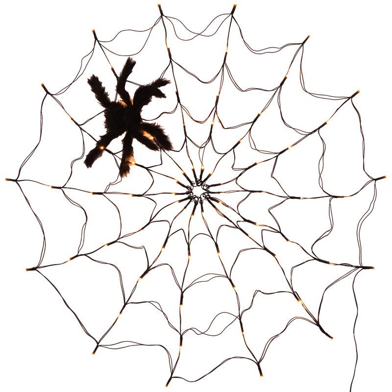 70LED Halloween Spider Web Light Gift with Battery Box 8 Modes Party Atmosphere Lamp, without Spider