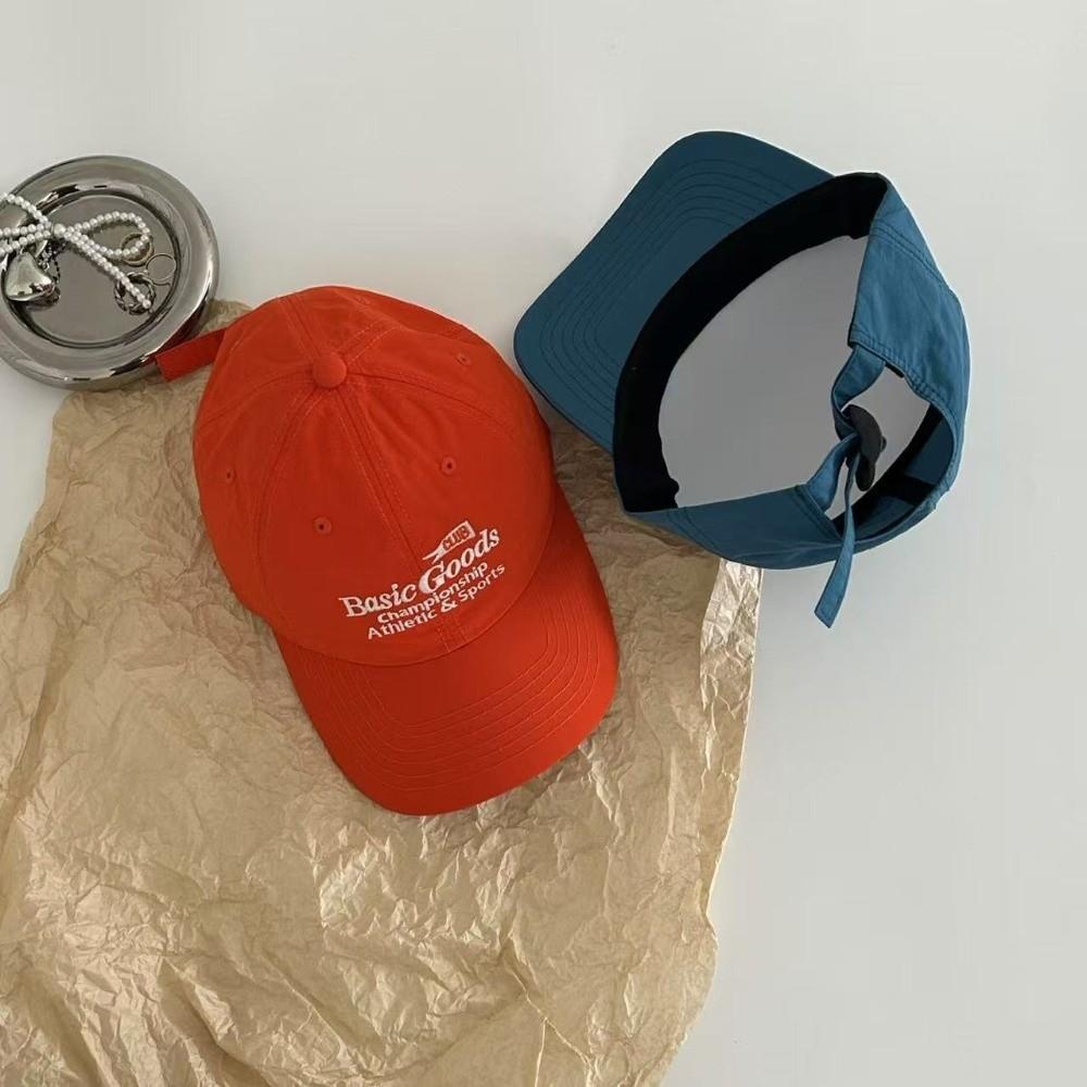 Korean Style Sun Protection Hat Letter Embroidery Peaked Cap Simple Quick-Drying Baseball Cap  Girl